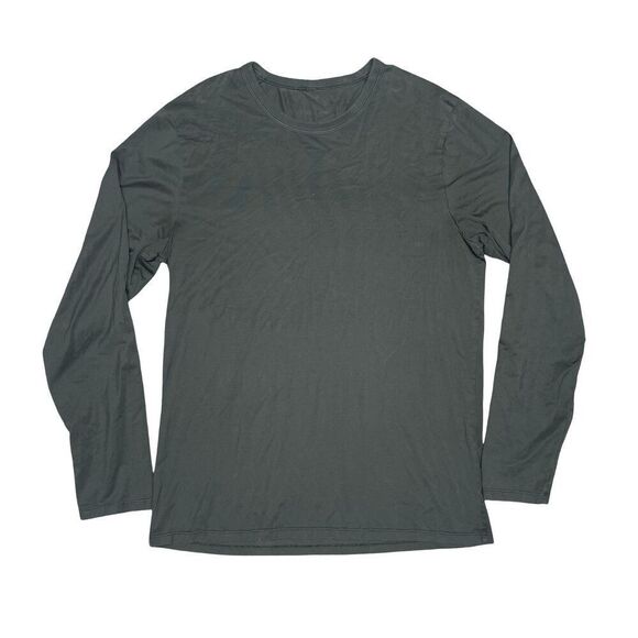 Lululemon Shirt Mens Medium Black Long Sleeve Training Running Activewear Gym - Picture 1 of 7